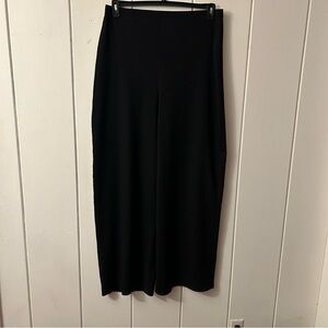 Long Tall Sally Black Textured Fabric Pull On Wide Leg Pants